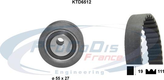 Procodis France KTD6512 - Комплект ременя ГРМ autozip.com.ua