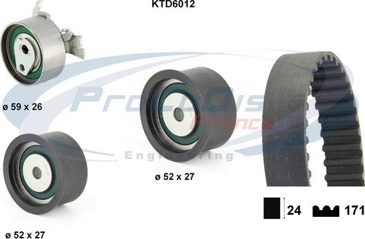 Procodis France KTD6012 - Комплект ременя ГРМ autozip.com.ua