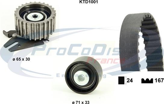 Procodis France KTD1001 - Комплект ременя ГРМ autozip.com.ua