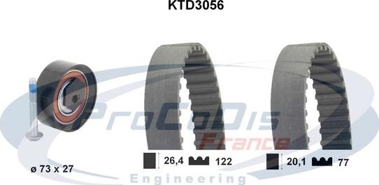 Procodis France KTD3056 - Комплект ременя ГРМ autozip.com.ua