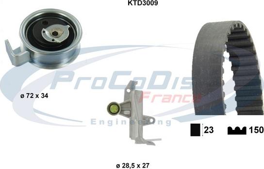 Procodis France KTD3009 - Комплект ременя ГРМ autozip.com.ua