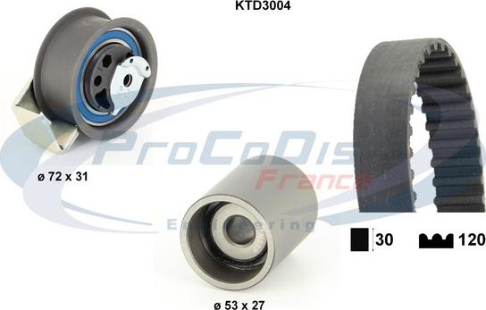 Procodis France KTD3004 - Комплект ременя ГРМ autozip.com.ua