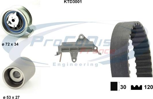 Procodis France KTD3001 - Комплект ременя ГРМ autozip.com.ua