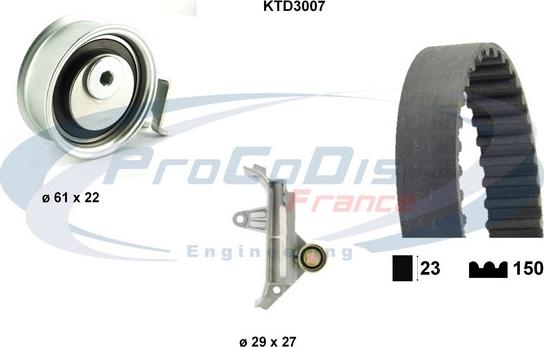 Procodis France KTD3007 - Комплект ременя ГРМ autozip.com.ua