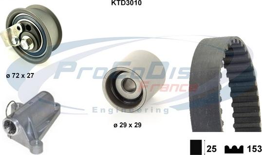 Procodis France KTD3010 - Комплект ременя ГРМ autozip.com.ua