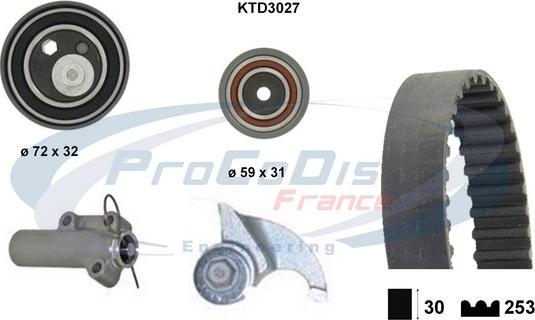 Procodis France KTD3027 - Комплект ременя ГРМ autozip.com.ua