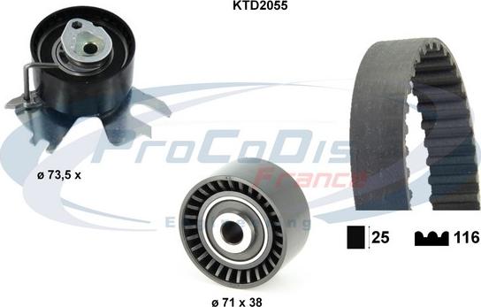 Procodis France KTD2055 - Комплект ременя ГРМ autozip.com.ua