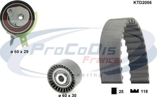 Procodis France KTD2056 - Комплект ременя ГРМ autozip.com.ua