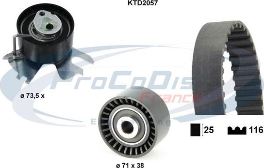Procodis France KTD2057 - Комплект ременя ГРМ autozip.com.ua