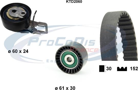 Procodis France KTD2060 - Комплект ременя ГРМ autozip.com.ua