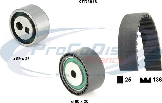 Procodis France KTD2016 - Комплект ременя ГРМ autozip.com.ua