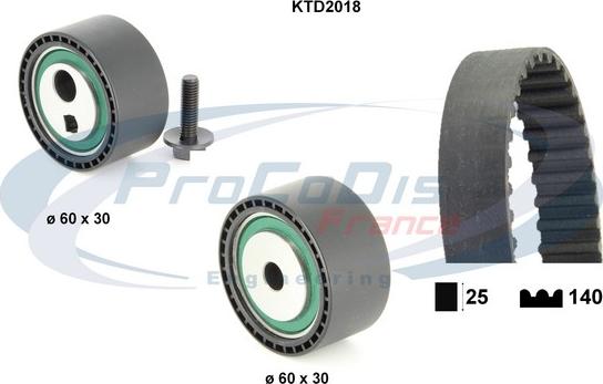 Procodis France KTD2018 - Комплект ременя ГРМ autozip.com.ua