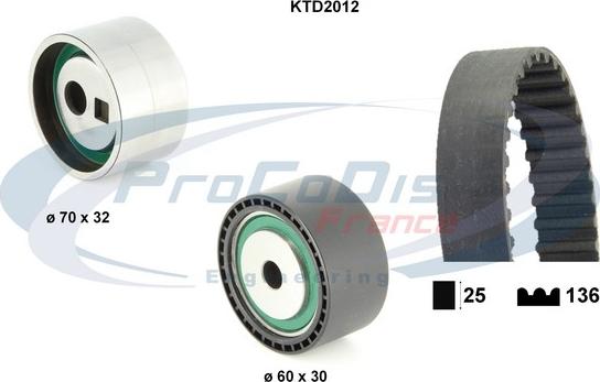 Procodis France KTD2012 - Комплект ременя ГРМ autozip.com.ua