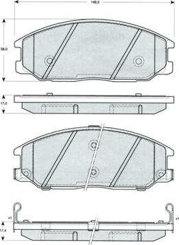 Procodis France PF1454 - Гальмівні колодки, дискові гальма autozip.com.ua