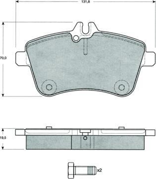 Procodis France PF1455 - Гальмівні колодки, дискові гальма autozip.com.ua