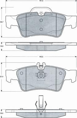 Procodis France PF1430 - Гальмівні колодки, дискові гальма autozip.com.ua