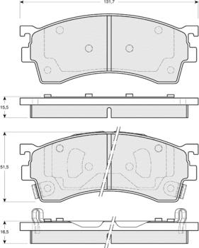 Procodis France PF1542 - Гальмівні колодки, дискові гальма autozip.com.ua