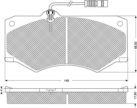 Procodis France PF10202 - Гальмівні колодки, дискові гальма autozip.com.ua