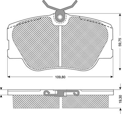 Procodis France PF1021 - Гальмівні колодки, дискові гальма autozip.com.ua