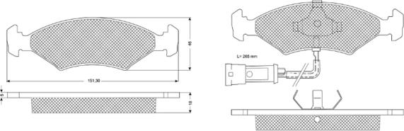 Procodis France PF10282 - Гальмівні колодки, дискові гальма autozip.com.ua