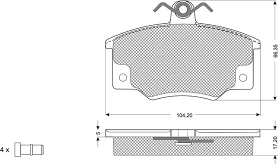 Procodis France PF10731 - Гальмівні колодки, дискові гальма autozip.com.ua