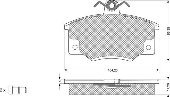 Procodis France PF1073 - Гальмівні колодки, дискові гальма autozip.com.ua