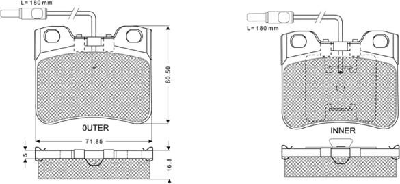 Procodis France PF1198 - Гальмівні колодки, дискові гальма autozip.com.ua