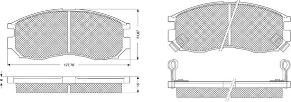 Procodis France PF1103 - Гальмівні колодки, дискові гальма autozip.com.ua