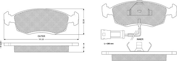 Procodis France PF1133 - Гальмівні колодки, дискові гальма autozip.com.ua