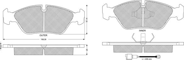 Procodis France PF11291 - Гальмівні колодки, дискові гальма autozip.com.ua