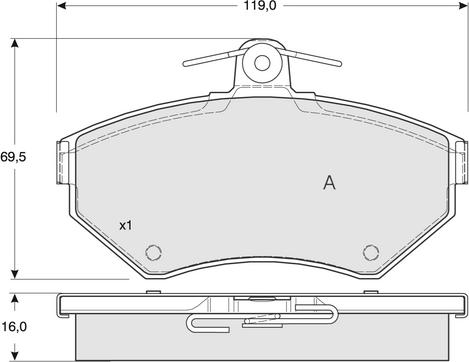 Procodis France PF1394 - Гальмівні колодки, дискові гальма autozip.com.ua