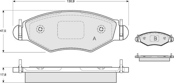 Procodis France PF1343 - Гальмівні колодки, дискові гальма autozip.com.ua