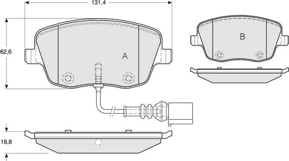 Procodis France PF13591 - Гальмівні колодки, дискові гальма autozip.com.ua