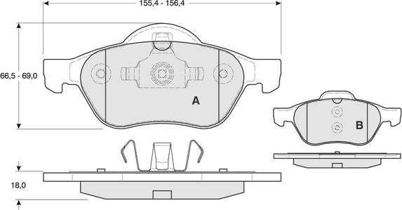 Procodis France PF1351 - Гальмівні колодки, дискові гальма autozip.com.ua