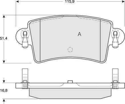 Procodis France PF1352 - Гальмівні колодки, дискові гальма autozip.com.ua