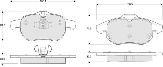 Procodis France PF1304 - Гальмівні колодки, дискові гальма autozip.com.ua