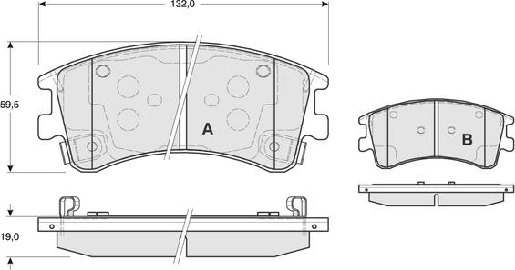 Procodis France PF1303 - Гальмівні колодки, дискові гальма autozip.com.ua