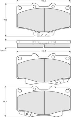 Procodis France PF1381 - Гальмівні колодки, дискові гальма autozip.com.ua