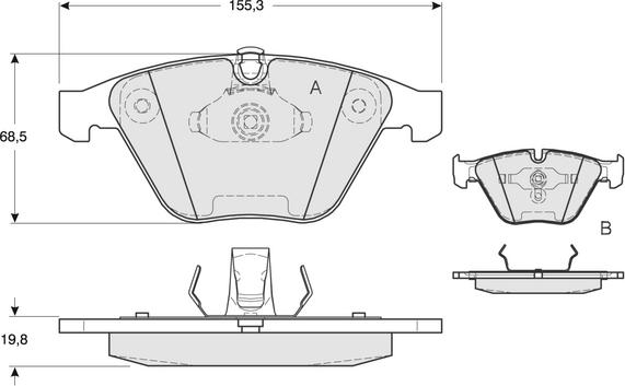 Procodis France PF1325 - Гальмівні колодки, дискові гальма autozip.com.ua