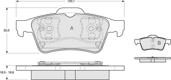 Procodis France PF1295 - Гальмівні колодки, дискові гальма autozip.com.ua