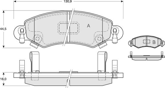 Procodis France PF1296 - Гальмівні колодки, дискові гальма autozip.com.ua