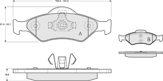 Procodis France PF1253 - Гальмівні колодки, дискові гальма autozip.com.ua