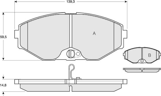 DJ Parts BP1161 - Гальмівні колодки, дискові гальма autozip.com.ua