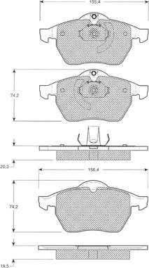 Procodis France PF1225 - Гальмівні колодки, дискові гальма autozip.com.ua