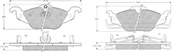 Procodis France PF1221 - Гальмівні колодки, дискові гальма autozip.com.ua