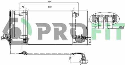 Profit 9558C1 - Конденсатор, кондиціонер autozip.com.ua