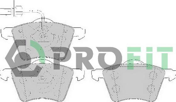 Profit 5000-1654 C - Гальмівні колодки, дискові гальма autozip.com.ua