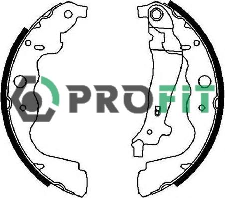 Profit 5001-4031 - Комплект гальм, барабанний механізм autozip.com.ua