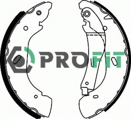 Profit 5001-5980 - Комплект гальм, барабанний механізм autozip.com.ua