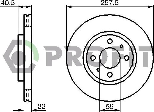 Profit 5010-0762 - Гальмівний диск autozip.com.ua